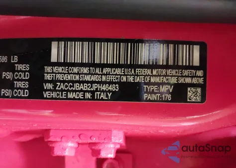 2018 Jeep Renegade Upland Edition 4X4 из США, поврежденный, VIN ZACCJBAB2JPH46483